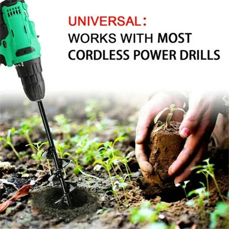 2 Sizes Spiral Garden Drill Bit - Auger Hole Digger Ground Tool