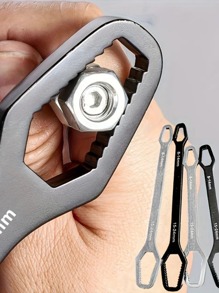 Universal Double Ended Wrench, Self-Tightening 3-17mm Screw Nuts