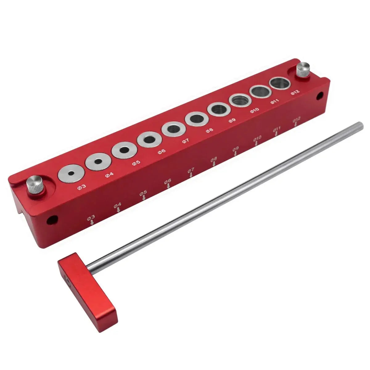 Vertical Pocket Hole Jig — 3mm to 12mm Self-Centering 10-Hole Drill