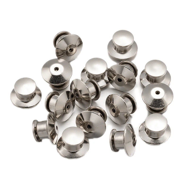 10/30/50 Pieces Locking Pin Backs Metal Pin Backs Locking Pin Keepers