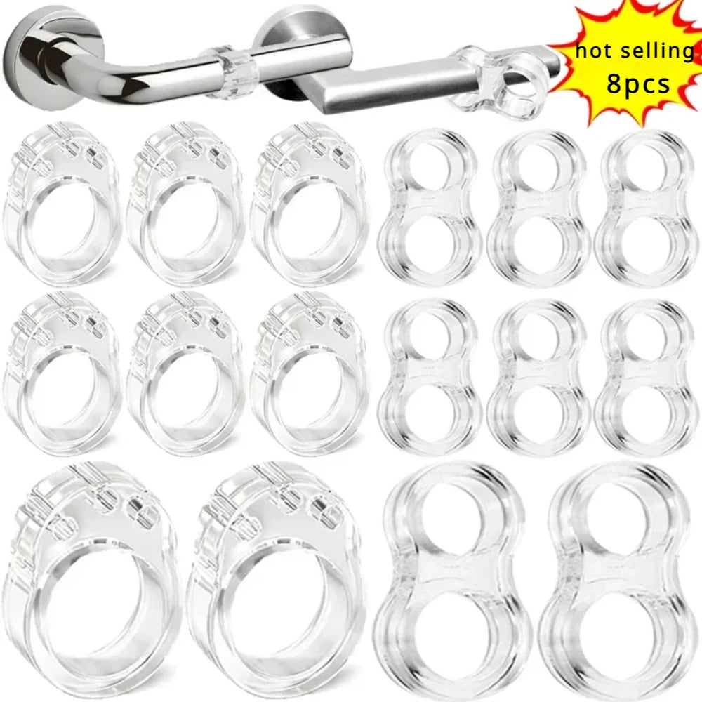 Transparent Doorstop Door Handle Wall Protection Door Handle Buffer...