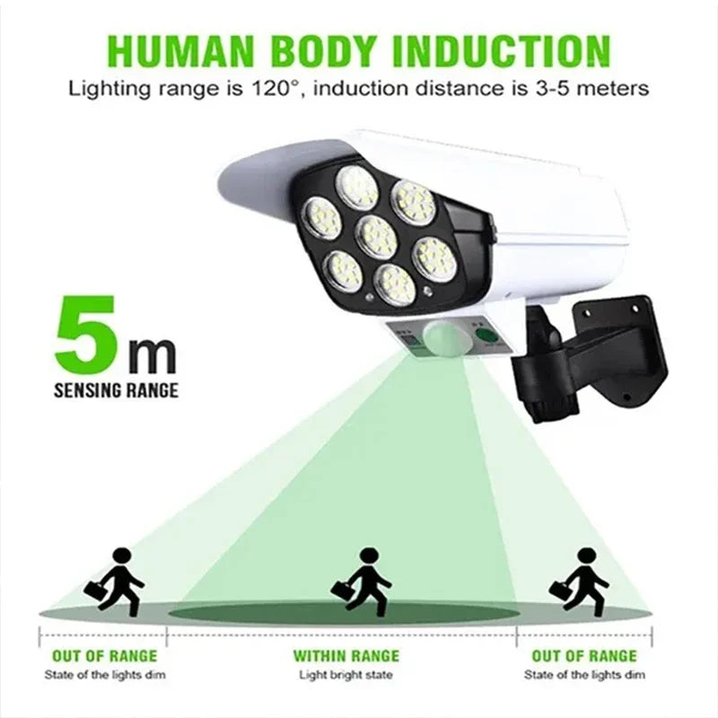77LED Solar Light Simulation Security Dummy Camera Motion Sensor