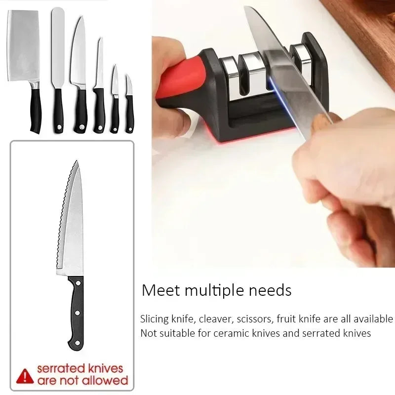3-Segment Knife Sharpener Knife Sharpeners for Kitchen Knives