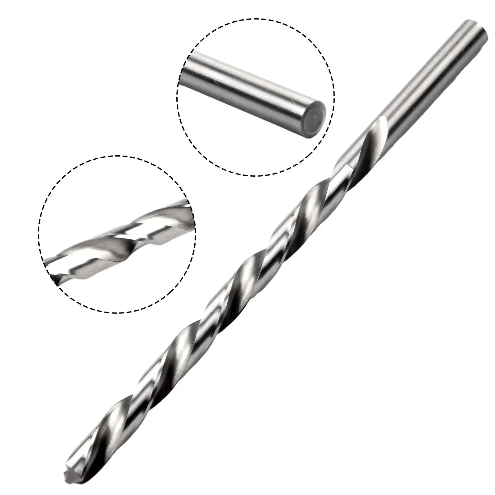 200mm Extra Long High Speed Steel HSS Drill Bits Straight Shank Drill