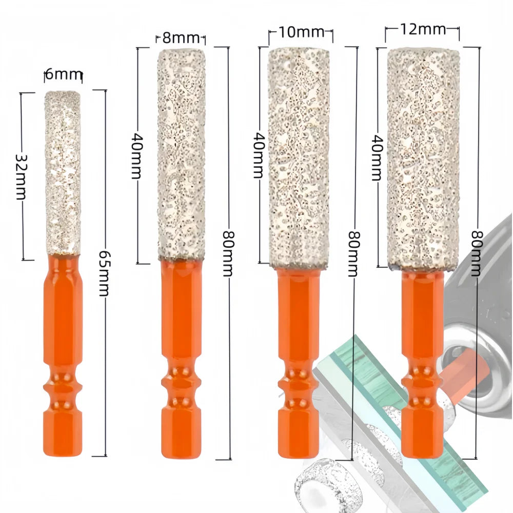6-12mm Hexagonal Shank Dry Ceramic Tile Diamond Drill Bit Drilling
