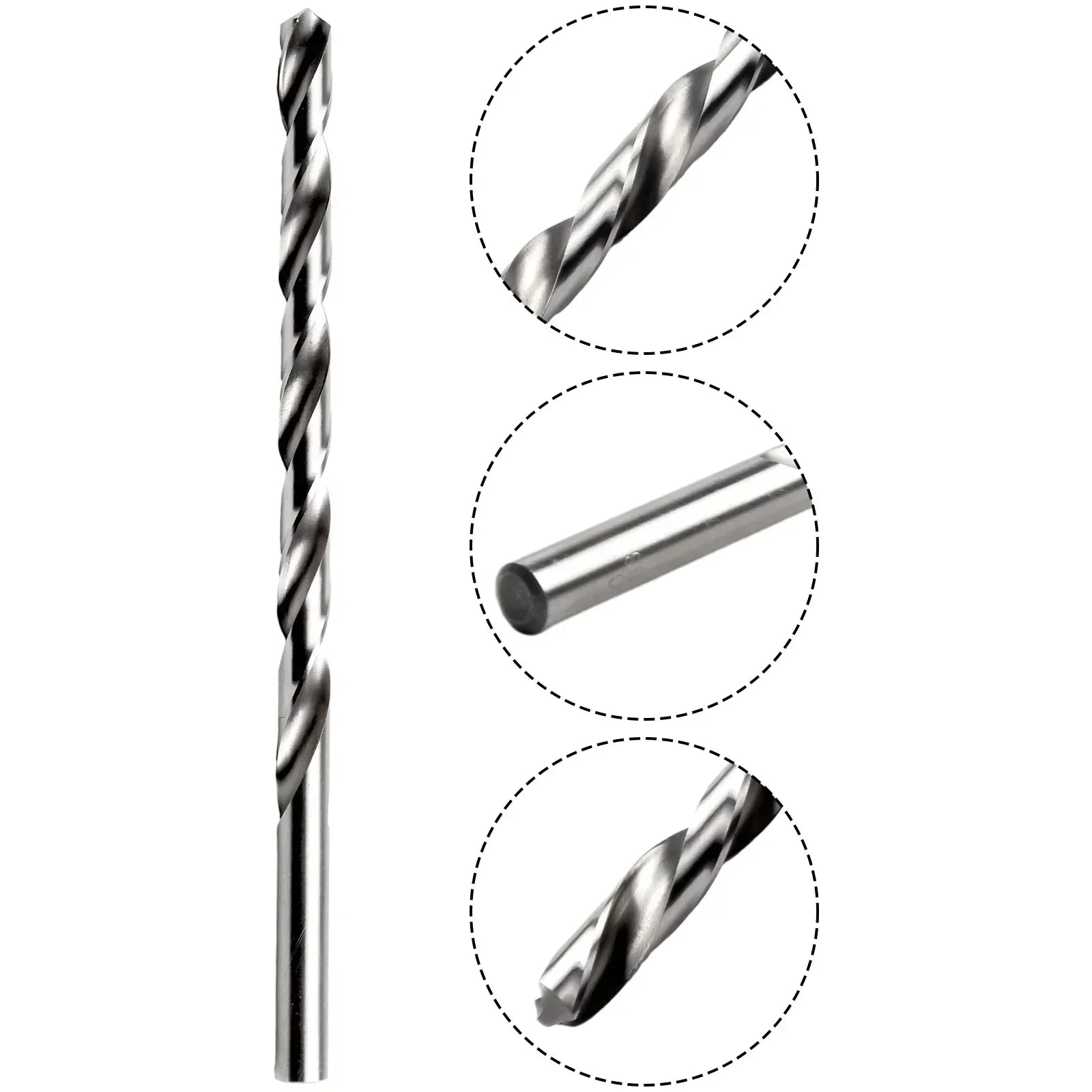 200mm Extra Long High Speed Steel HSS Drill Bits Straight Shank Drill
