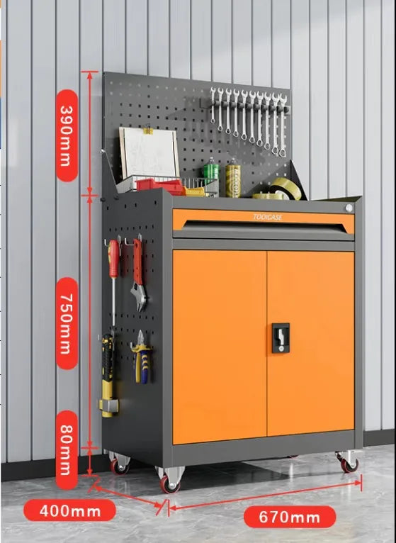 Heavy-Duty Mobile Metal Tool Storage Cabinet – Auto Repair Workshop