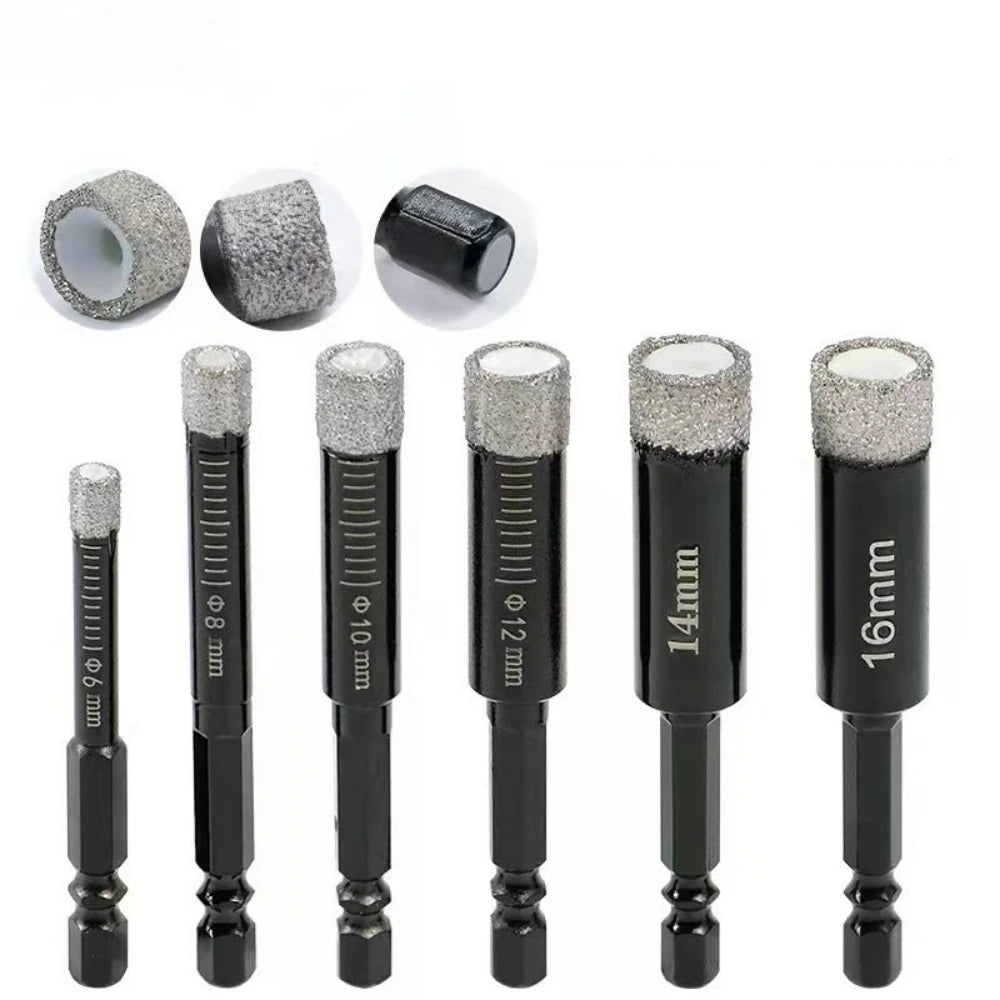 Hex Shank Brazed Dry Ceramic Tile Diamond Drill Bit — 5 - View 1