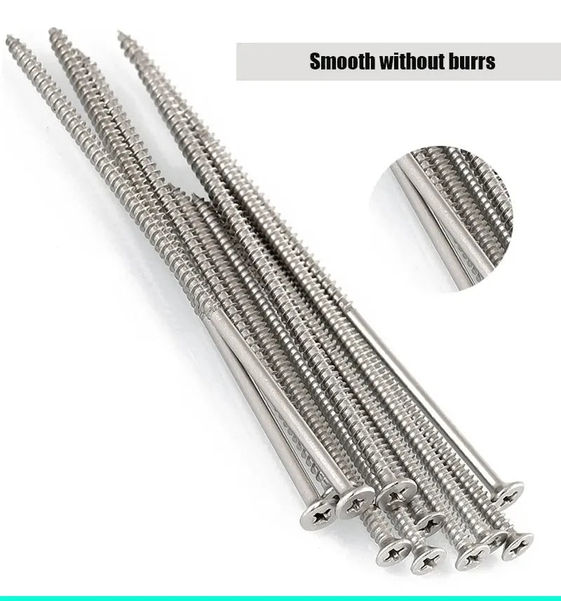 M5 lengthening Flat Head Tapping Long Wood Screw Stainless steel