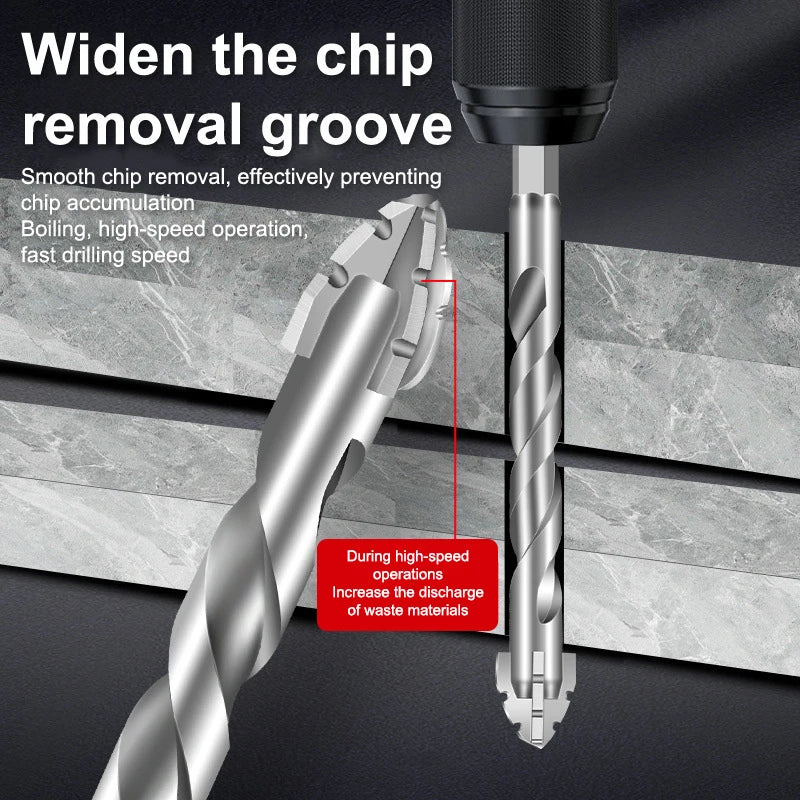 NEW! 7pcs/sets Tungsten Steel Serrated Drilling Bit Set For Ceramic