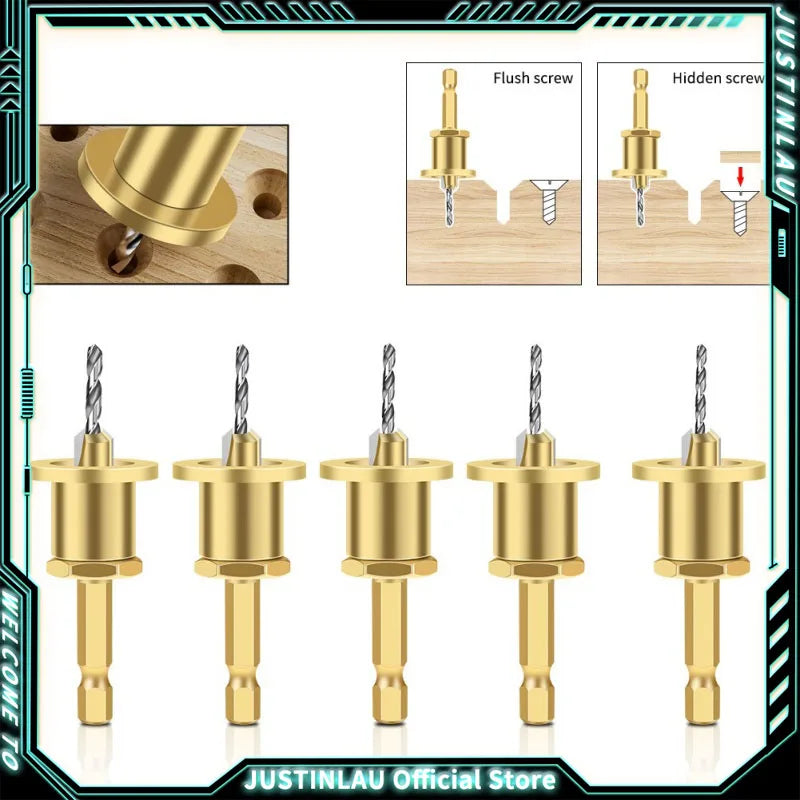 1/5Pcs CNC Adjustable Hexagonal Handle Cutter Woodworking Tools