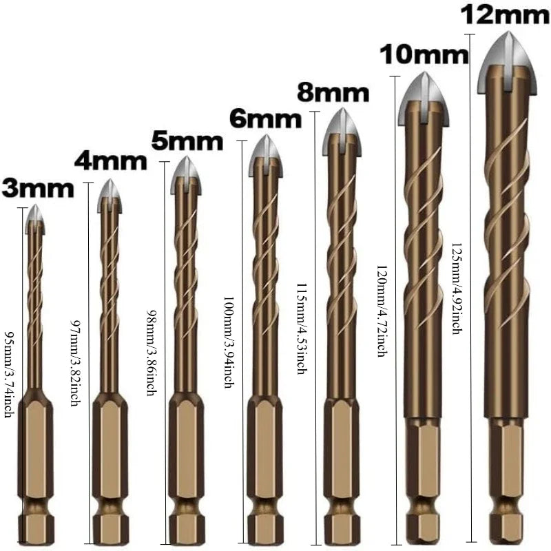 Masonry Concrete Drill Bits For Glass Ceramic Tile Brick Plastic Wood