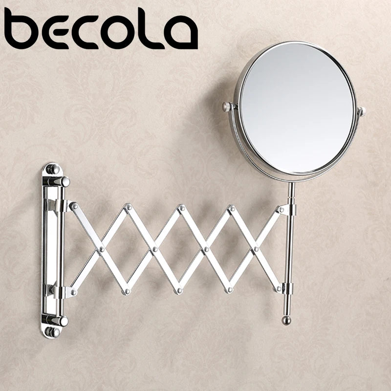 Becola 8 Inch 3X Magnifying Round Wall Make Up Mirror Two-Sided Ret...