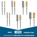 6/12Pcs Stainless Steel Wire Brush,Drilling Cleaning Brush Set