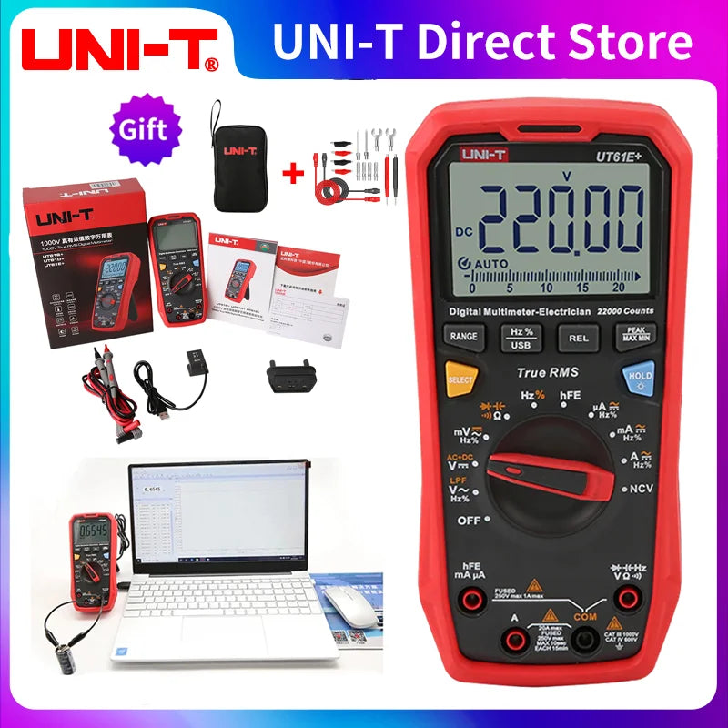UNI T UT61B+ UT61E+ UT61D+ Smart Professional Digital Multimeter
