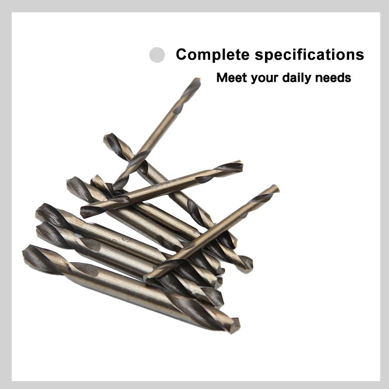 HSS 4341 straight handle double head twist drill metal drilling 9pc