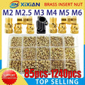 M2 M2.5 M3 M4 M5 M6 Brass Heat Set Insert Nut Hot Melt Knurled Thre...