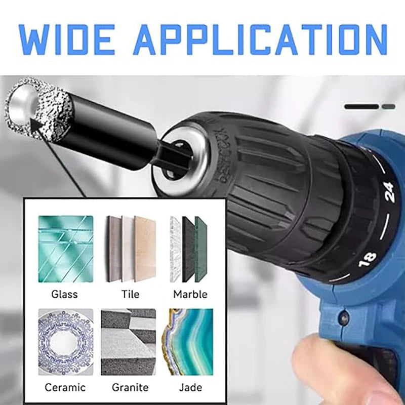 5PCS 5-15mm Dry Diamond Core Drill Bits Set For Tile Concrete