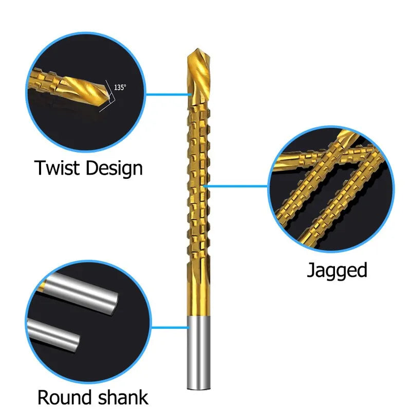 HSS Drill Woodwork Hand Electric Drill Drilling Bit Serrated Twist