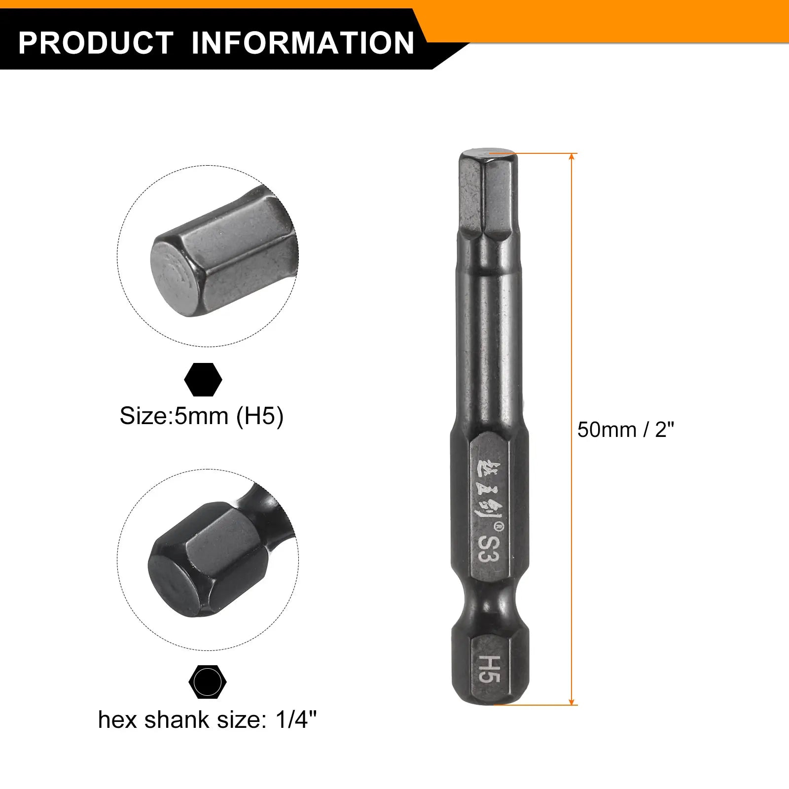 10/15pcs H1.5 H2 H2.5 H3 H4 H5 H6 H8 H10 Hex Head Wrench Drill Bit