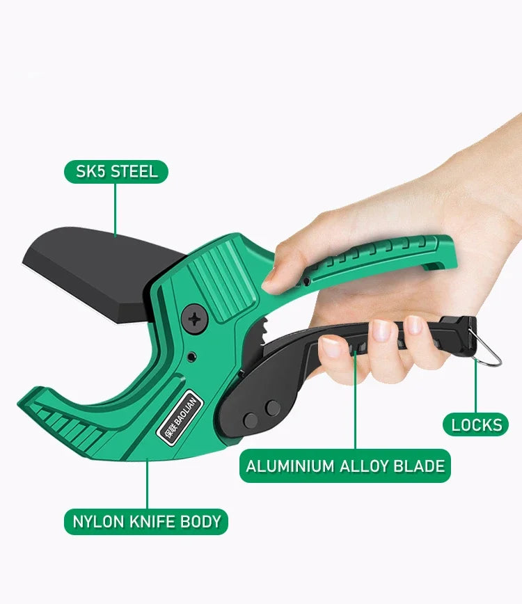 Pipe Cutter 32-42MM Pipe Scissors SK5 Material Ratchet PVC/PU/PP/PE