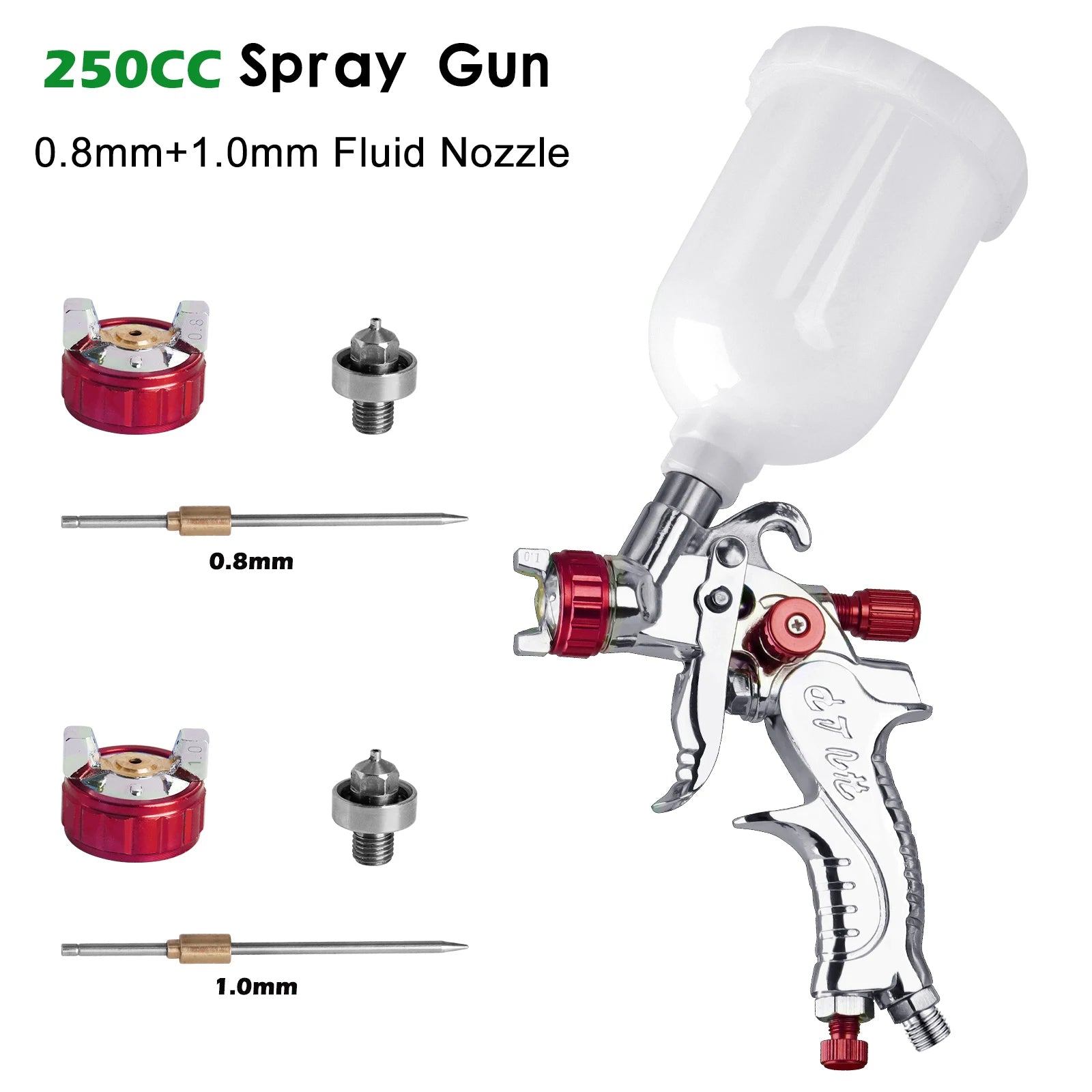 WENXING HVLP Gravity Spray Gun 0.8–2.0mm – Professional Car Painting