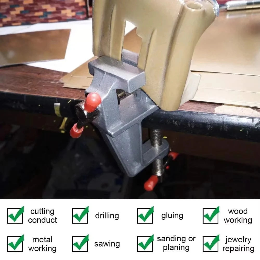 Mini Bench Vise Muliti-Funcational 3.5&quot Aluminum Miniature Small