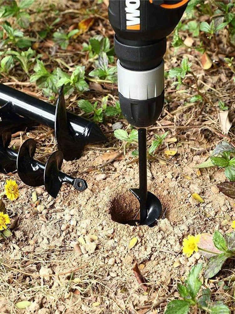 Garden Auger Drill Bit for Planting Solid Shaft Bulb Auger,Heavy Duty