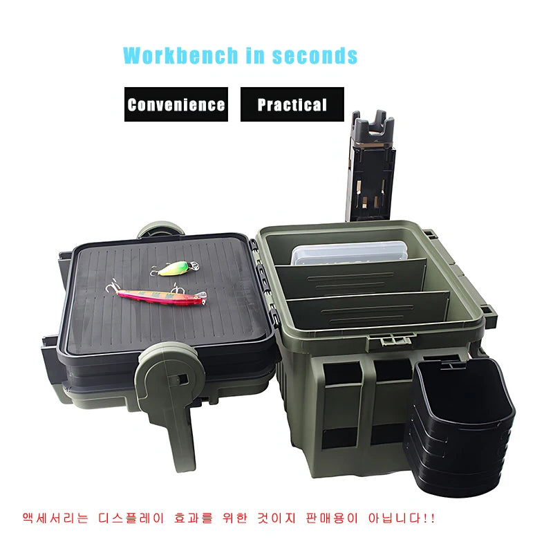 Large Fishing Box Organizer Multi-function Lure Live Fish Bucket