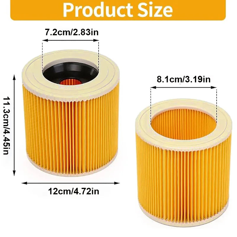Karcher WD1/WD2/WD3/MV2/MV3 Replacement Filter 6.414-552.0 – 1/2-Pack