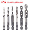 Hex Shank Titanium Plated HSS Screw Thread Metric Tap Drill Bits