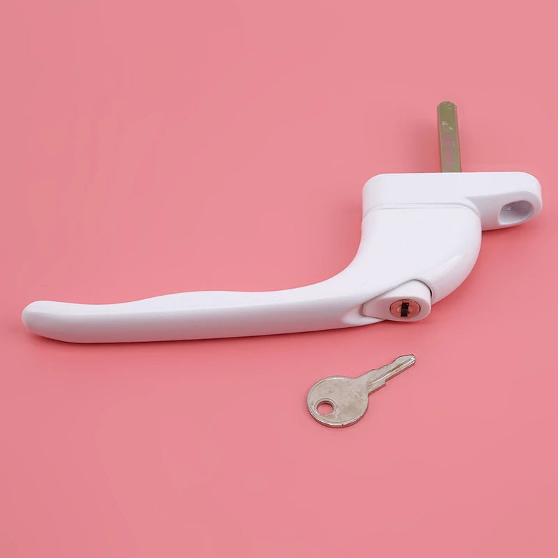 White Aluminum Alloy Window Handle With Locks Universal Door Handle...
