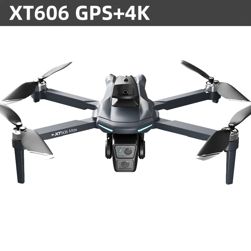 XT606 GPS Drone 8K HD 360° Dual Cameras 5G WiFi FPV Brushless Foldable