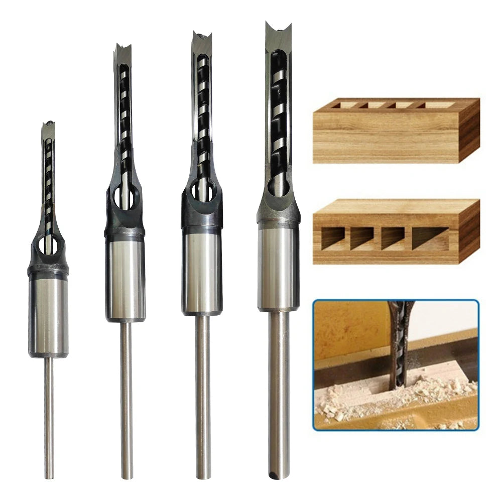 British System Woodworking Square Hole Drill DIY Woodworking Square