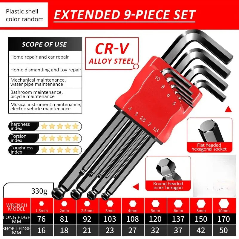 High-strength Hex Wrench Set, Kimihide Spanner, Hex-hex Screwdriver