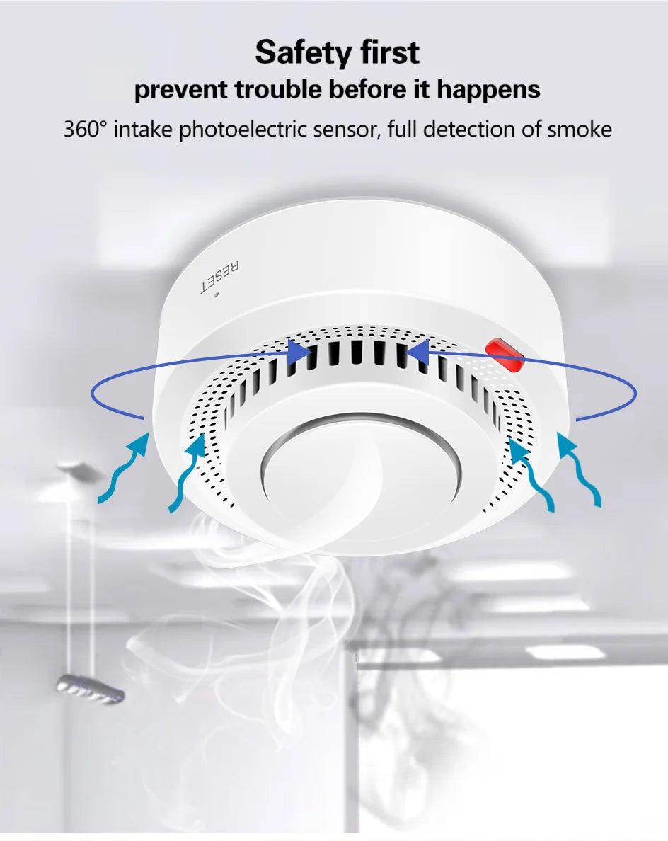 Tuya Smart WiFi Smoke Sensor Fire Protection Smoke Detector 85dB