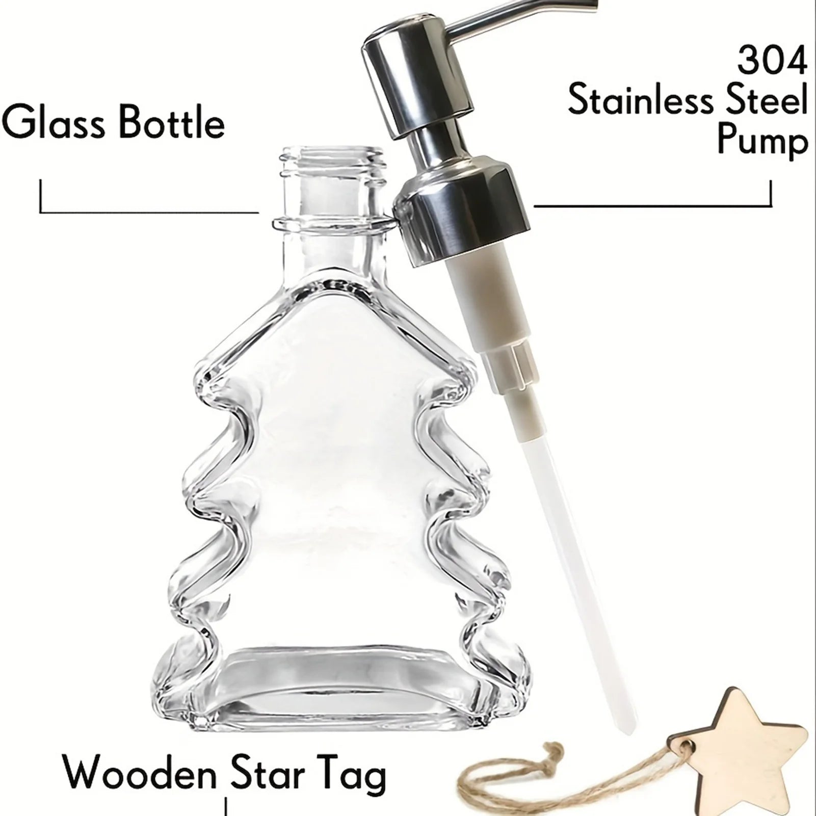 Decorative Bathroom Soap Dispense with Creative Christmas Tree Shape