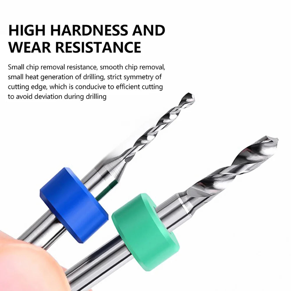 10pcs 0.3mm-1.0mm Mini Drill Bit Set Carbide Gun Drill Bit Micro