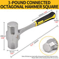 Claw Hammer 2P 3P Heavy Duty Octagonal Hammer Nail Lifting Crushing