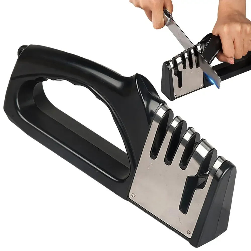 Kitchen 4 Segment Knife Sharpener Multifunctional Portable Non-slip