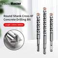 Customized Round SDS PLUS Shank Cross Tips Four Flutes Electric