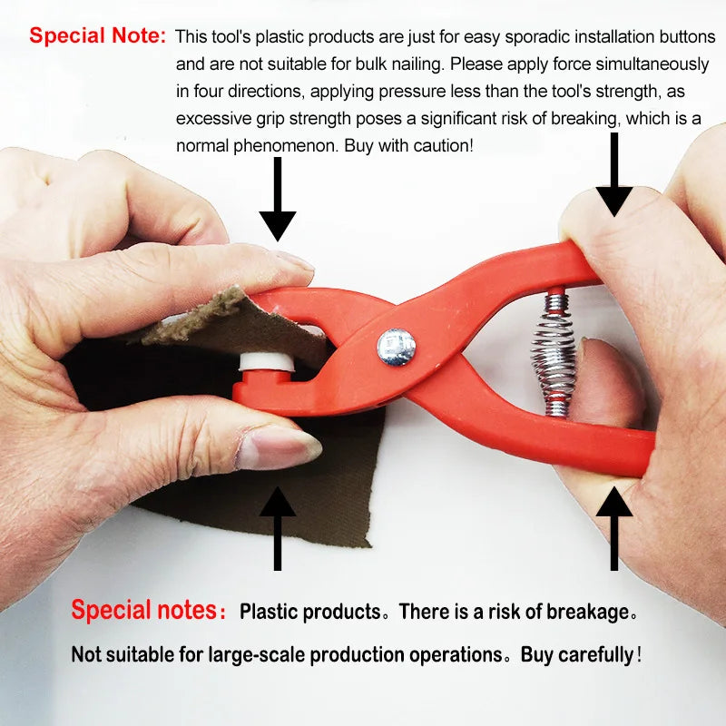 Snap Button Kit With Hand Pressure Pliers 50pcs Snaps