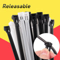 Reusable Cable Ties 50 Pack 300mm - Black