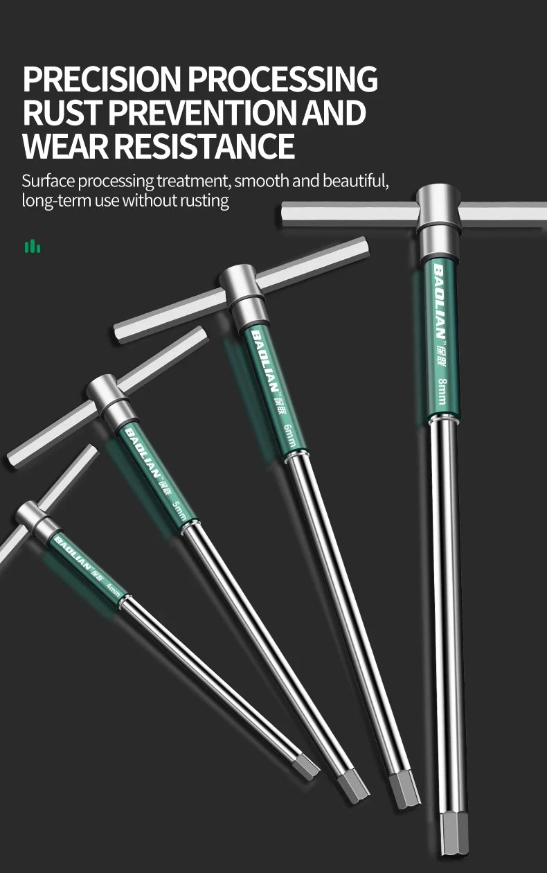 T/L 2.5/3/4/5/6/8/10mm Torx Screwdriver T Type Allen Hex Wrench