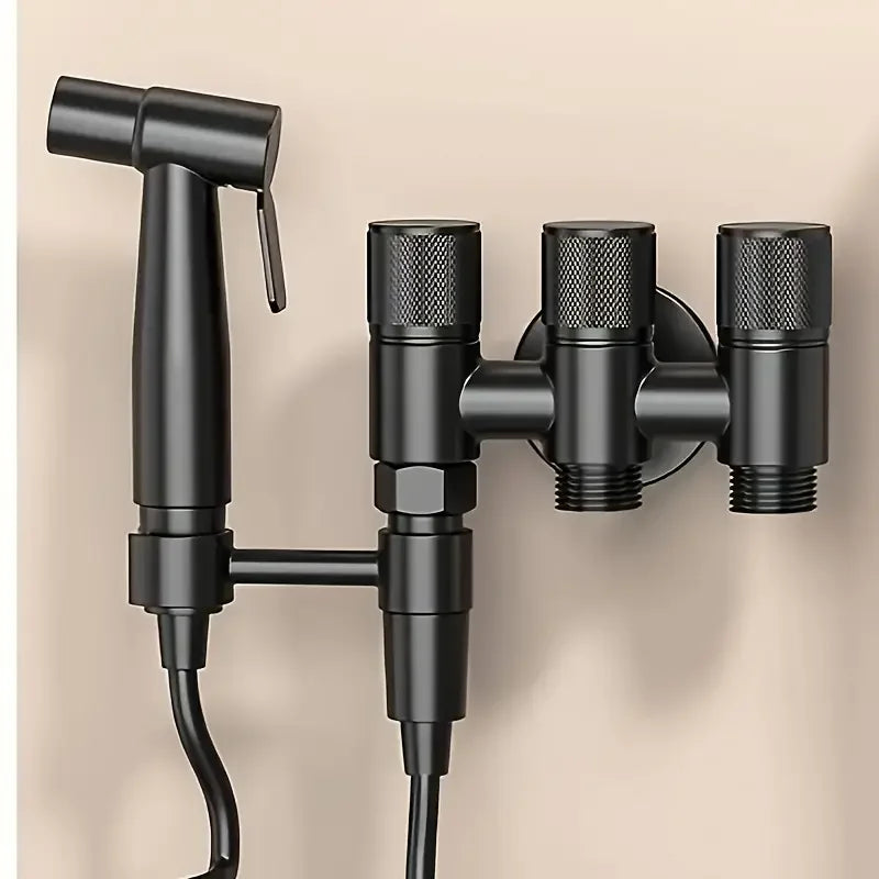 3-in-1 Wall-Mounted Stainless Steel Water Distributor with Spray Gun