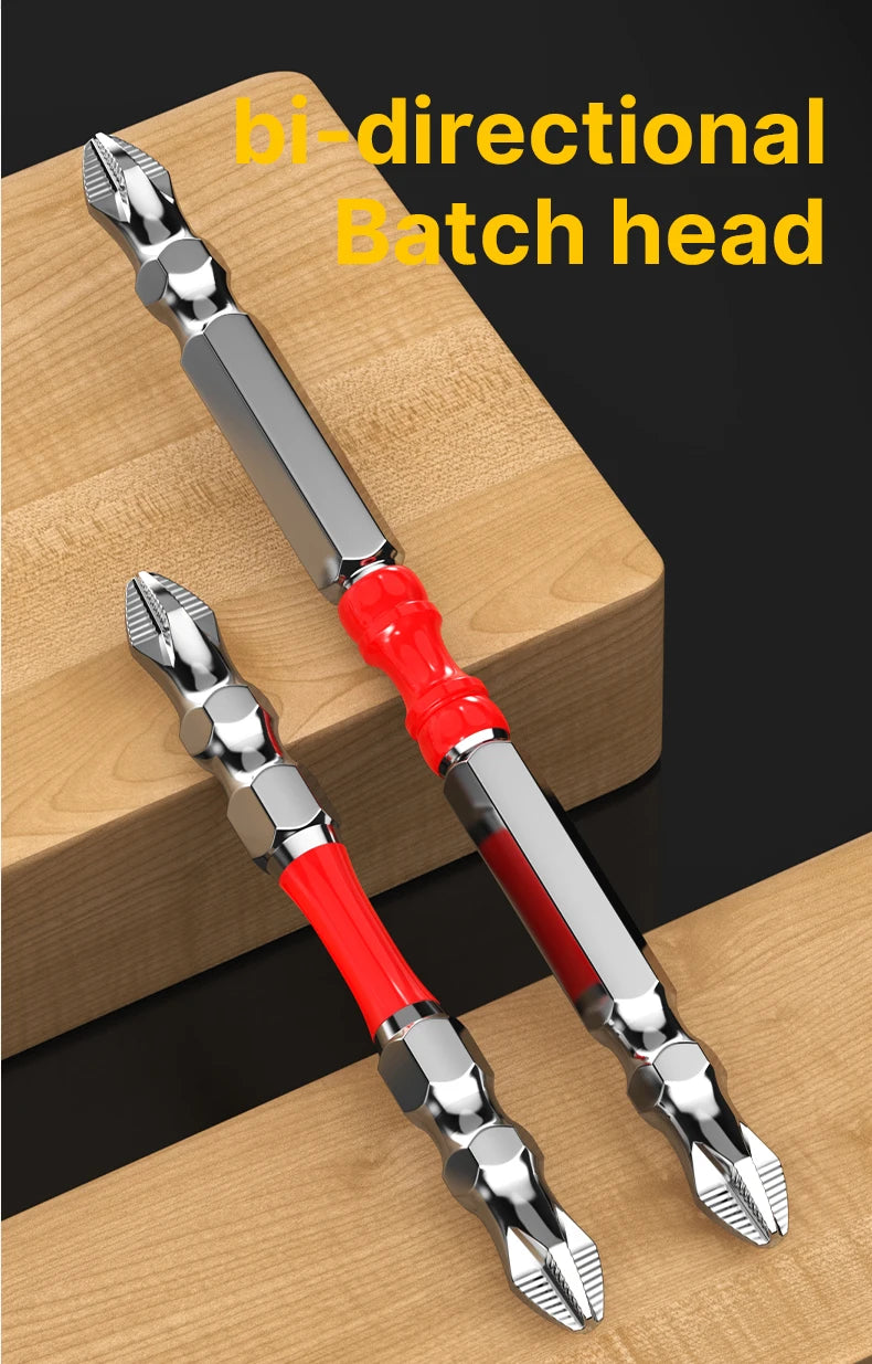 10PCS 65mm 100mm Double End PH2 Magnetic Screwdriver Bits Non-slip