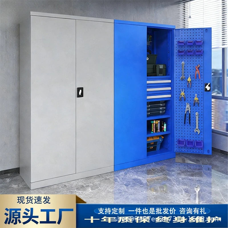 Industrial-Grade Heavy Tool Cabinet – Thickened Steel Factory Workshop
