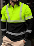 Men's Long Sleeve Slim Fit Polo Shirt – Workplace Casual Top