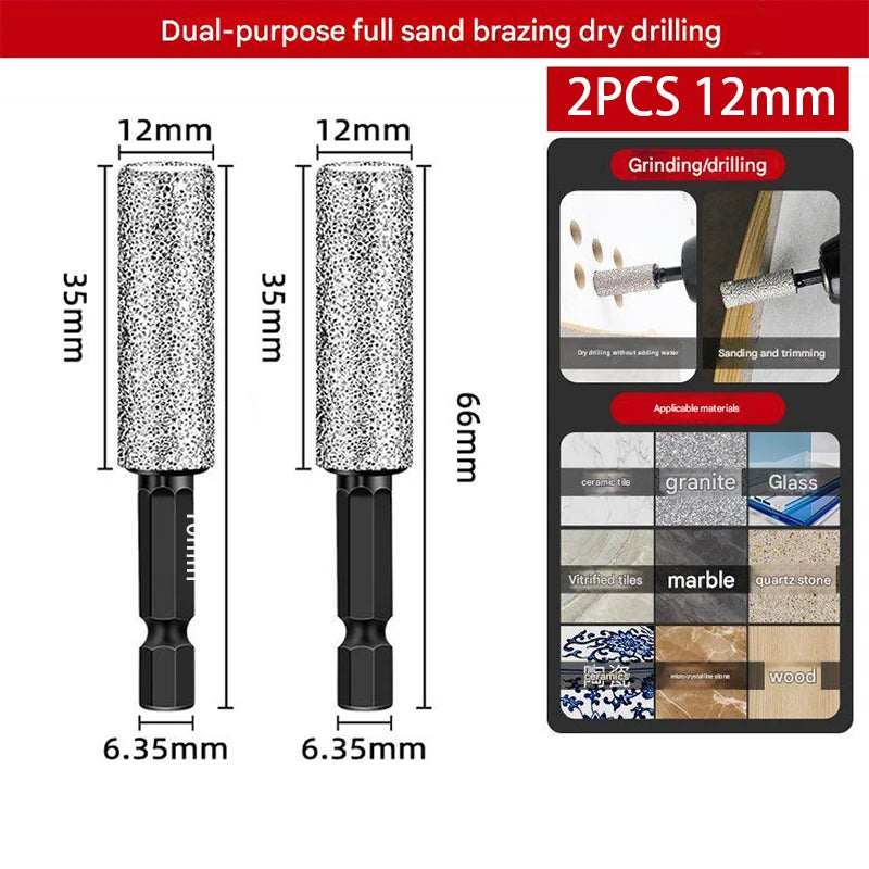10/4/1PCS Dry Diamond Milling Drill Bits Enlarging Hole Dry Drilling