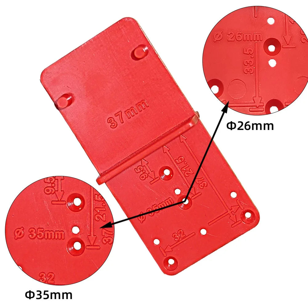 Hinge Hole Drilling Guide Positioning Mark Template 26/35/40mm Hing